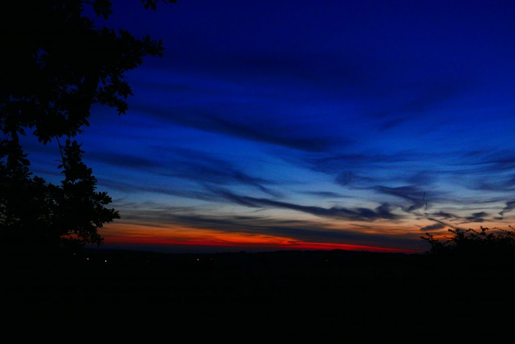 Sunset near Wigan Leeds Liverpool
